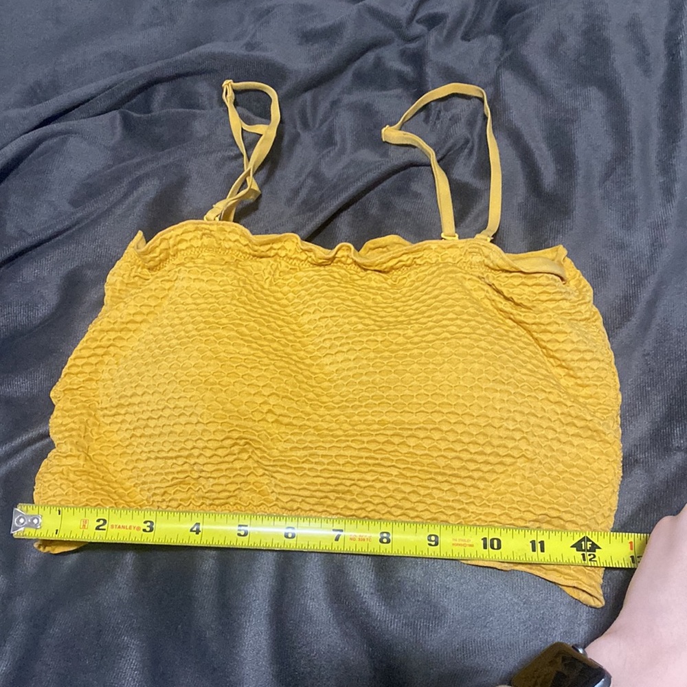 🪼The softest Yellow honeycomb bralette/ top! - Picture 4 of 8
